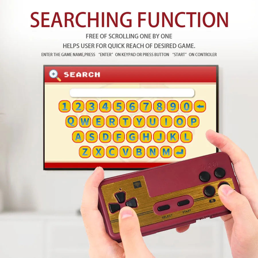 New FC 4K HD Game Stick Mini TV Video Handheld Game Console Wireless Plug&Play Retro Classic Emulator Gamepad Toy Gift