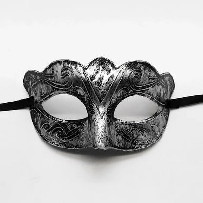 1pc Amazing Mask Antique Gold and Silver Jazz Flat Head Mask Ball Party Gathering Men and Women Cosplay Half Mask Decoration