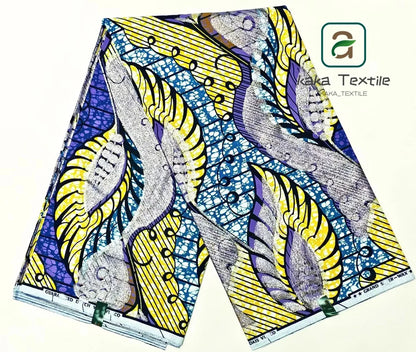 New African Grand Wax Fabric Glitter Grand Golden Wax Fabric Cotton Ankara Golden Wax Flash Gold Pagne Print Batik Good Quality