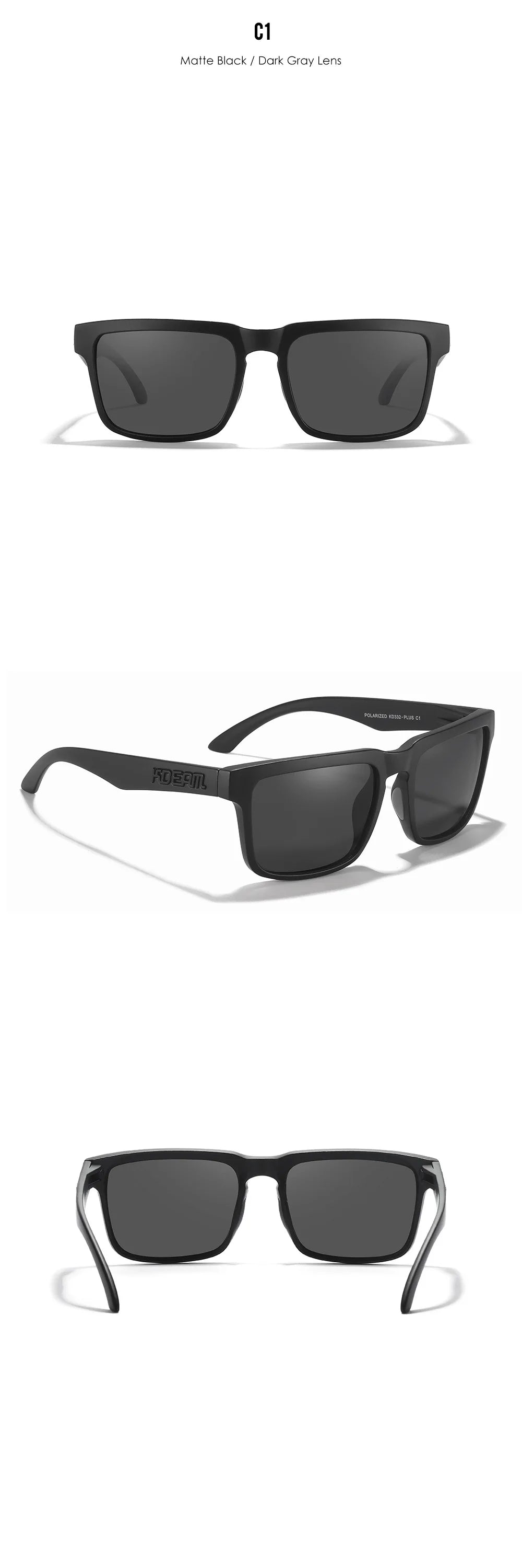 KDEAM Extra Large Size PLUS Women's Polarized Sunglasses for Men Driving Photochromic Night Vision Sun Glasses Suit for Big Face