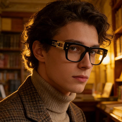 Retro Square Big Size Anti Blue Light Reading Glasses Men Prescription Optical Lenses Eyewear Brand Design Eyeglass Frame