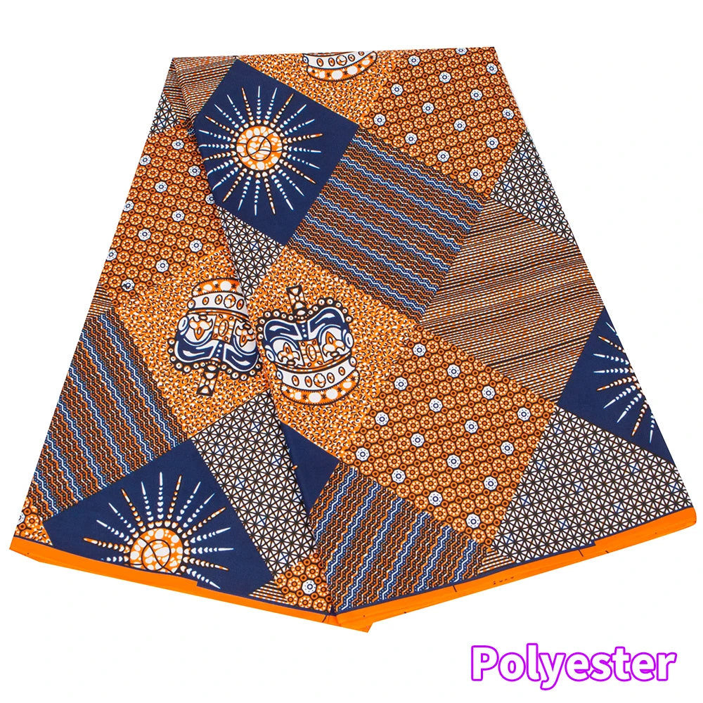 African Ankara Wax Fabric Patchwork Retro Style Double Prints Warp DIY Cloth Sewing Materials Africa Loincloth Polyester Tissu