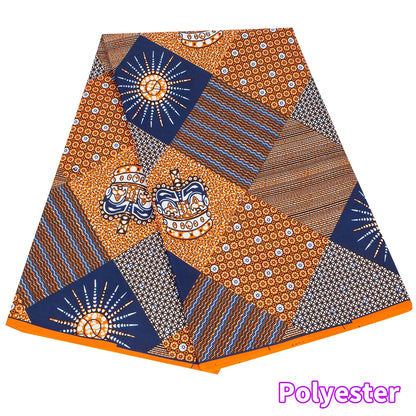 African Ankara Wax Fabric Patchwork Retro Style Double Prints Warp DIY Cloth Sewing Materials Africa Loincloth Polyester Tissu