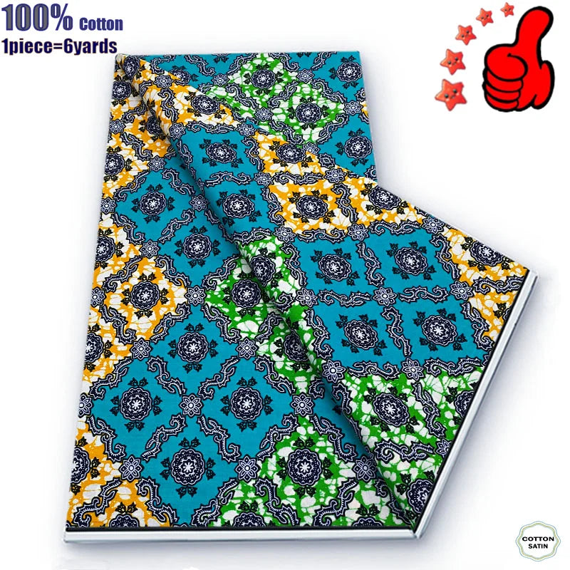 Guaranteed Veritable African Real Wax Prints Fabric Ghana Style Ankara Wax Tissu Pagne 100%Cotton Soft Design Nigeria Wax Fabric
