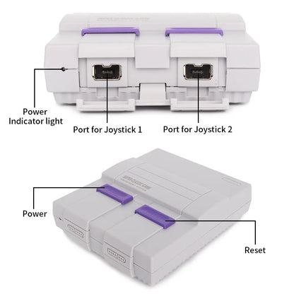 2026 Super HD Output For SNES Retro Classic Handheld Video Game Player TV Mini Game Console Built-in 821 Games with Dual Gamepad
