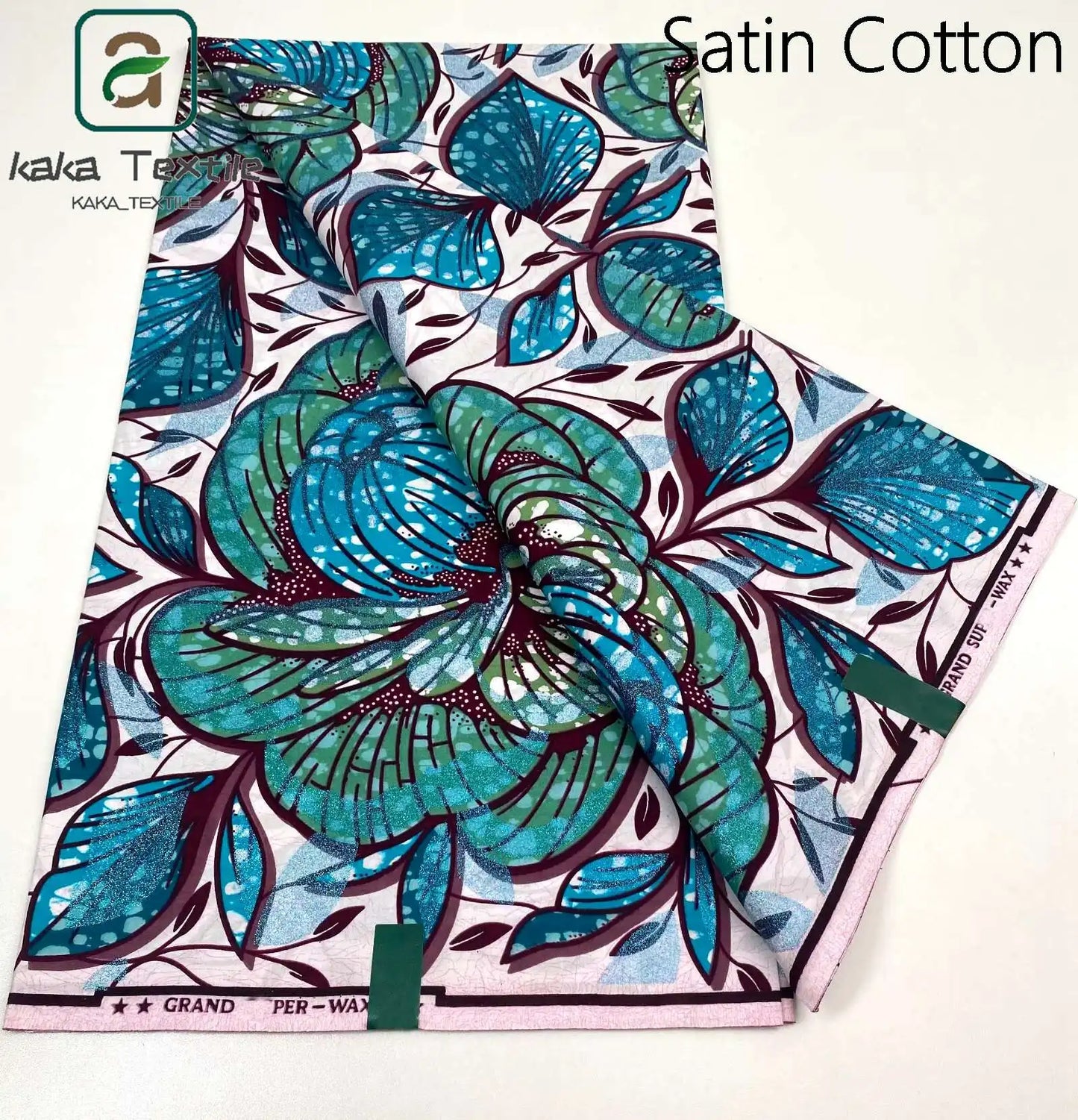 Latest African Grand Golden Wax Fabric Super Good Quality Women Pagne Flash Cotton Prints Batik Ankara Glitter Tissus 6yards