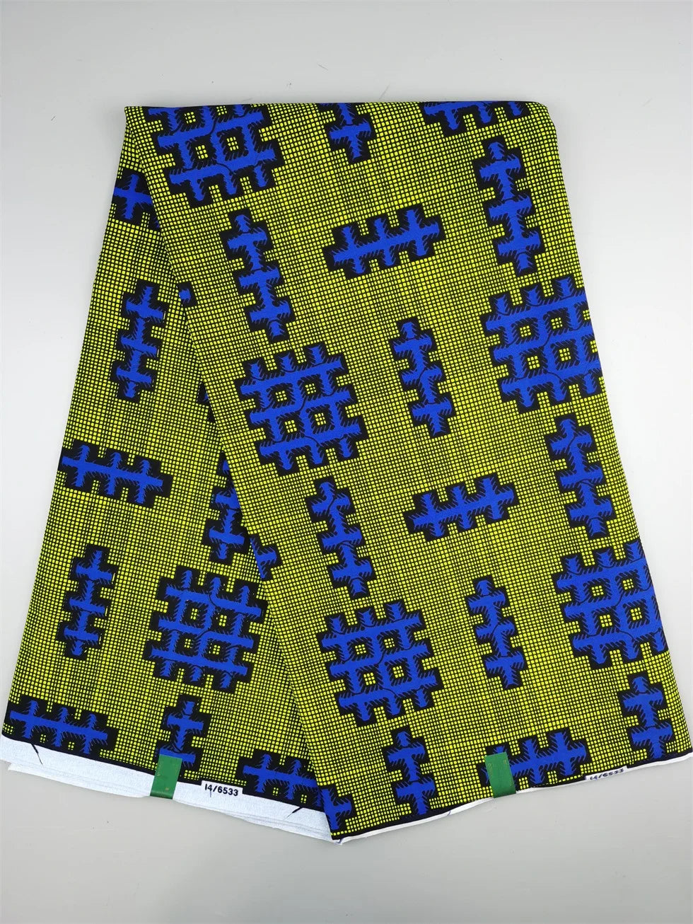 Dutch Hollandais Printed Fabric for African Classical Dress Veritable Real Wax Guaranteed 100% Cotton 6 Yards