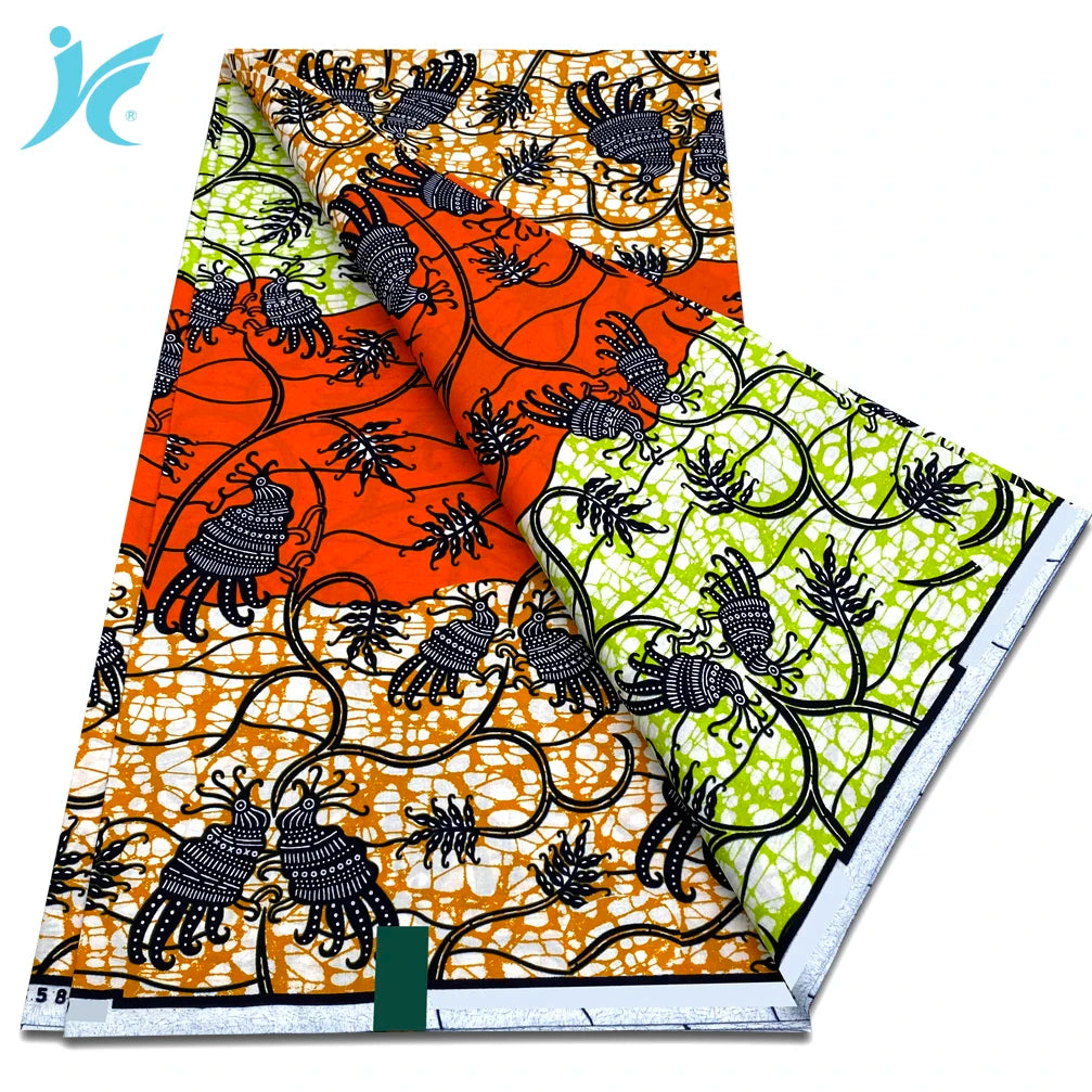 African Real Wax Prints Fabric Ankara Wax 100% Cotton Fabric Guaranteed Veritable Original Sewing Material