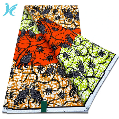 African Real Wax Prints Fabric Ankara Wax 100% Cotton Fabric Guaranteed Veritable Original Sewing Material