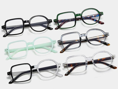 OEC CPO Square Glasses Women Men Fashion Clear Glasses Optical Eyeglasses Frame Personality Round Transparent Lens Spectacle