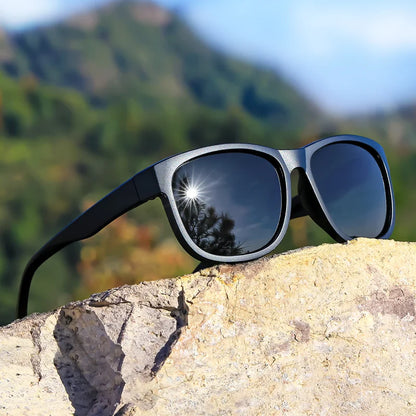 New style Unisex Polarized Square Fashion Sunglasses - Lightweight Purple Glitter Frame, TAC Lenses for Outdoor Sports & Fashion