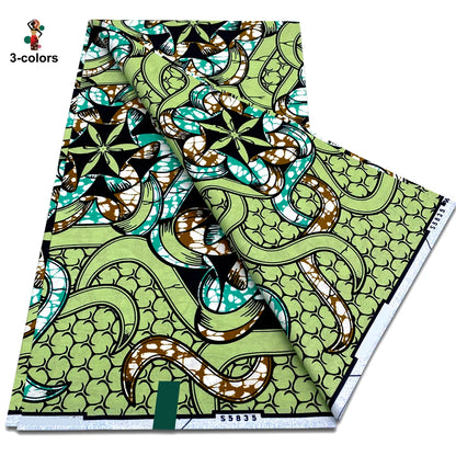 2025 Guaranteed Veritable Original African Wax Print Fabric Real Nigerian 100% Cotton Ankara Wax Fabric Soft Pagne Spuer Batik