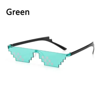 Design Funny Mosaic Sunglasses Thug Life Sun Glasses Pixel Black Retro Gamer Robot Sunglasses Birthday Party Cosplay Favors Mask