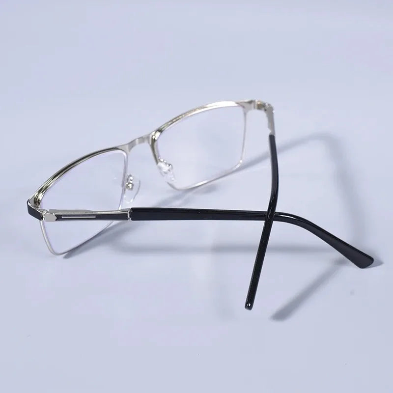Double Color Oversize Frame Reading Glasses For Men And Women Anti blue Light High Quality Square Presbyopia Glasses+175