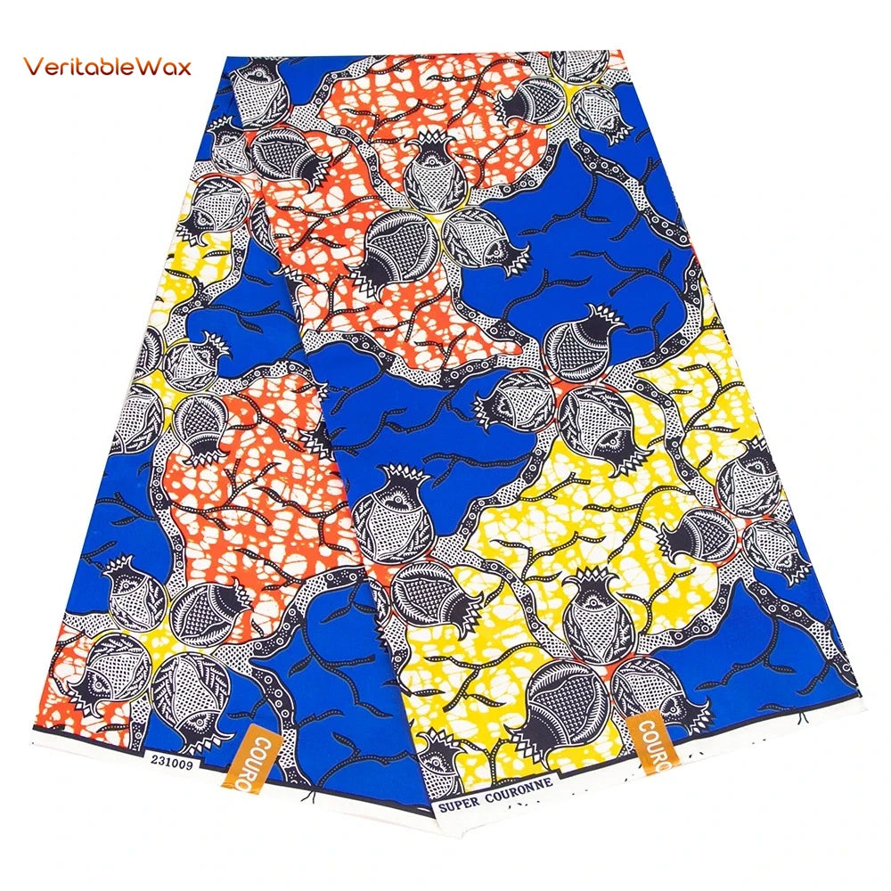 African Ankara Wax Fabric Patchwork Retro Style Double Prints Warp DIY Cloth Sewing Materials Africa Loincloth Polyester Tissu