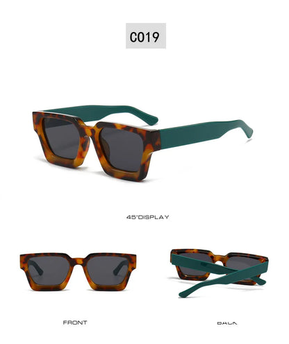 JNPCXI Fashion Square Women Luxury Sunglasses Retro Green Brand Designer Men Trending Sun Glasses Shades UV400