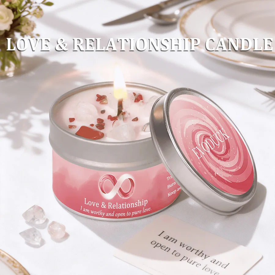 Scented Candles 3oz Law of Attraction Love Manifestation Energy Boosting Christmas Home Decoration Candle Holders Gift