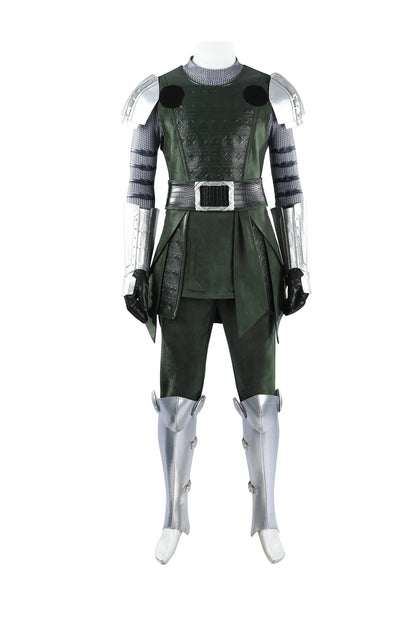 Doctor Doom Cosplay Costume Green Suits Silver Mask Silver Boots