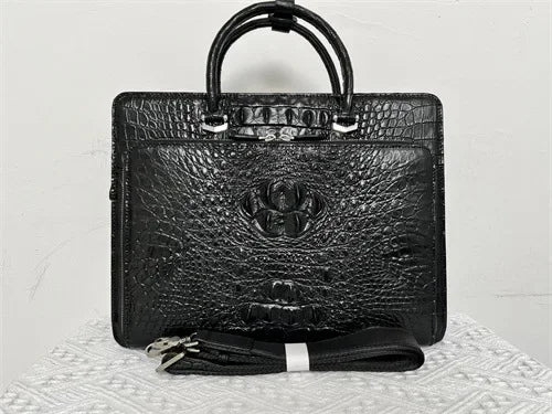 2024 New Luxury Real Crocodile Leather Laptop Bags Alligator Genuine Leather Men's Briefcase Brand Travel Messenger Computer Bag