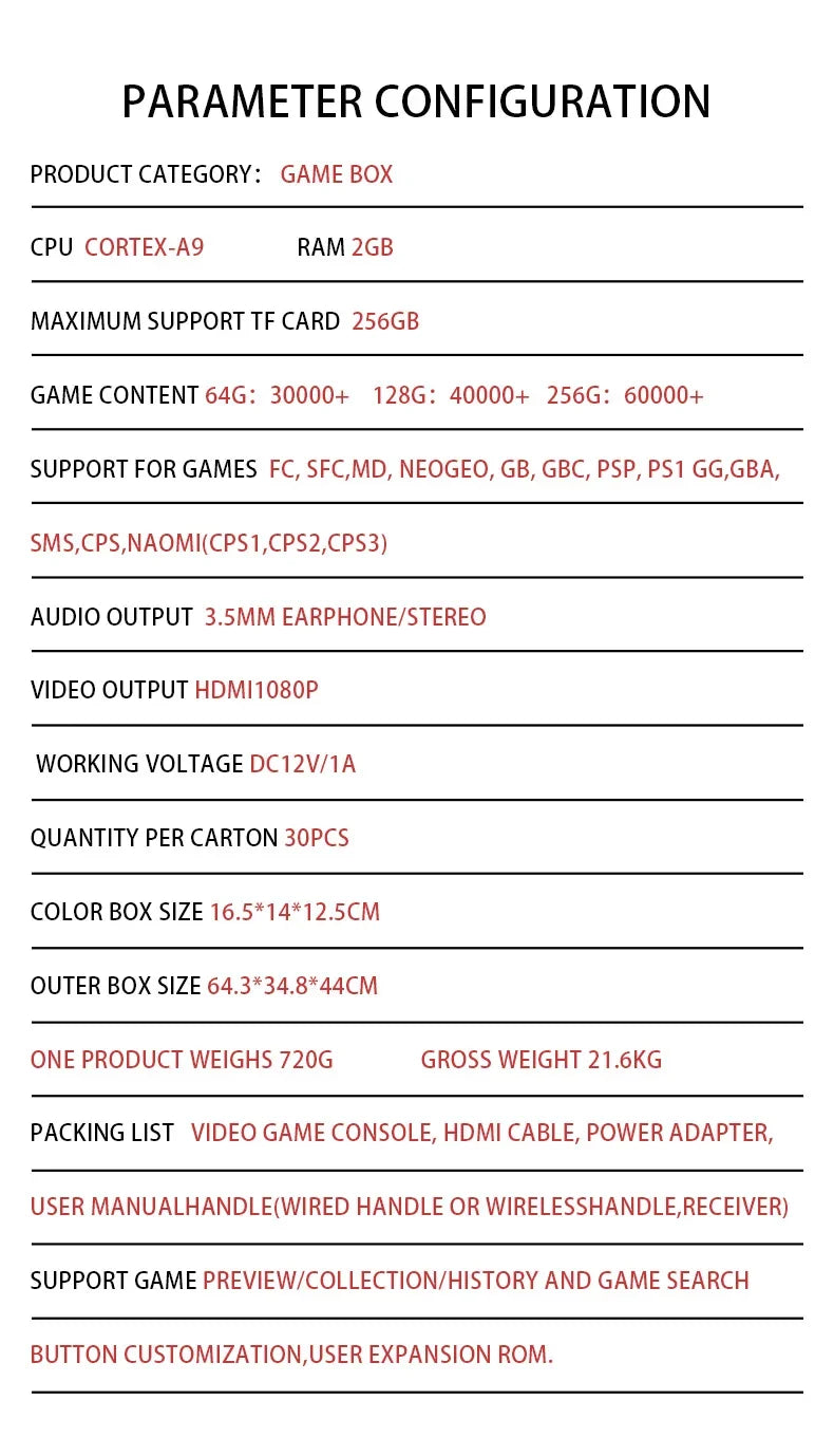 2026 NEW Super Console G36 Pro Retro Video Game Console with 65000 Video Games for PS1/GBA/MD/CPS with Gamepad Kid Gift Game Box