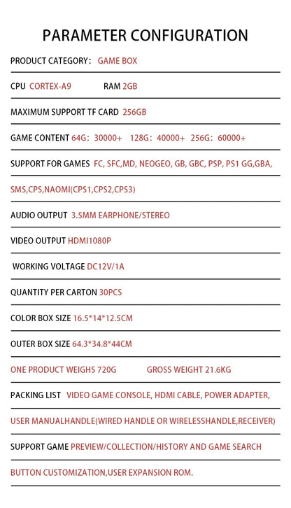 2026 NEW Super Console G36 Pro Retro Video Game Console with 65000 Video Games for PS1/GBA/MD/CPS with Gamepad Kid Gift Game Box