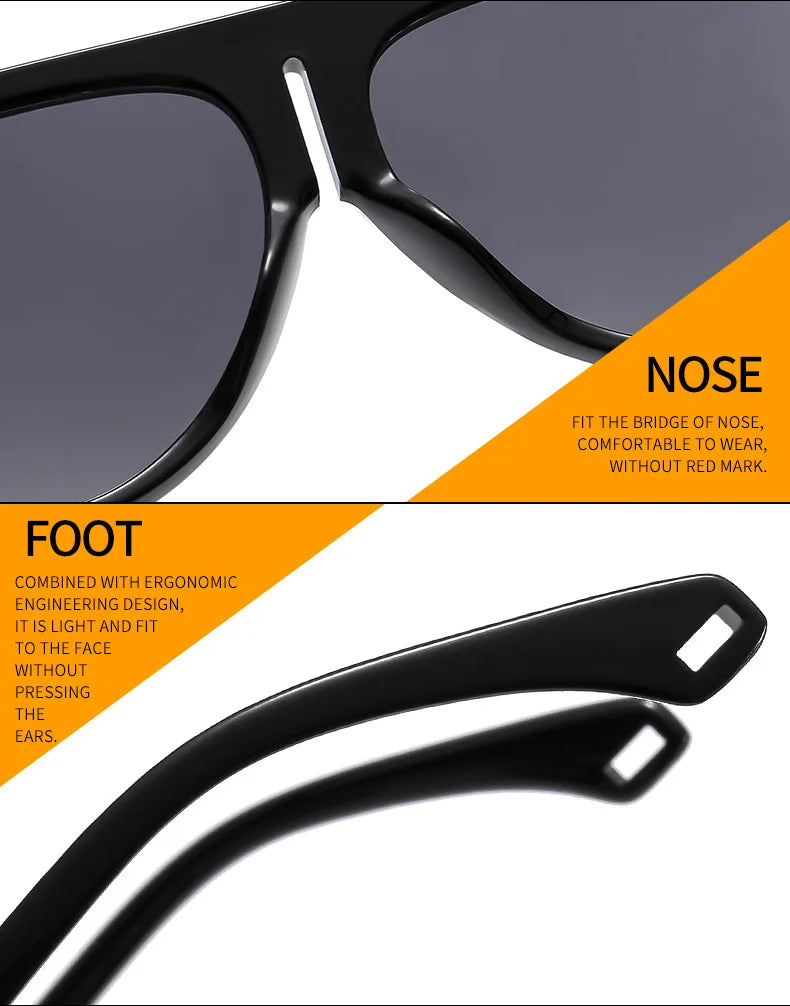 New Square Sunglasses Women Vintage Big Frame Shades Men Trending Design Luxury Sun Glasses UV400 Oversized Eyewear Gafas Oculos