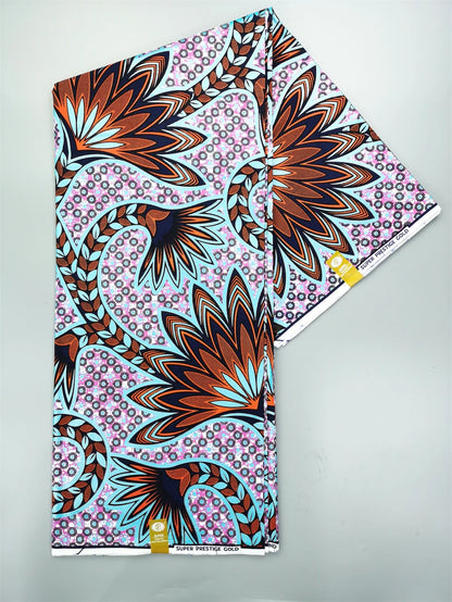 Newest Grand African Wax Glitter Glam Fabric 100% Cotton Ankara Batik Material Pagne Wax Gold Print Sewing Party Dress
