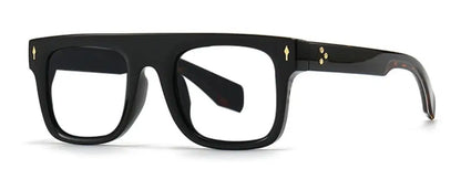 Luxury Square Frame Retro Reading Glasses Men Women Anti Blue Light Rice Nail Glasses Elegant Green Flat Top Computer Eyewear +2