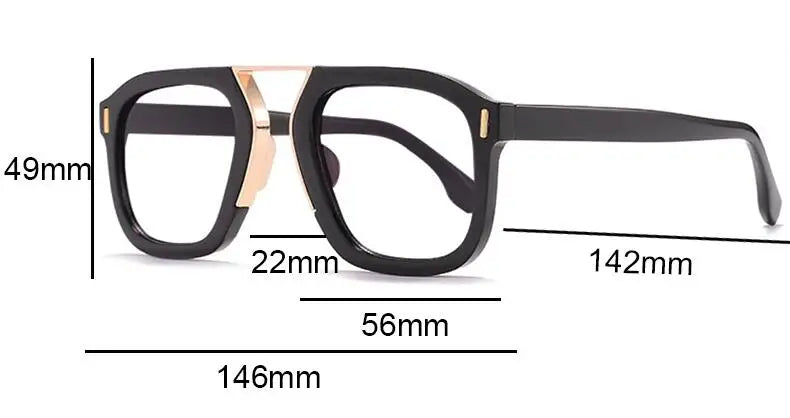 Fashion Reading Glasses Women Rivets Black Leopard Oversized Square Glasses Frame Anti Blue Light Far Sight Presbyopia Eyewear