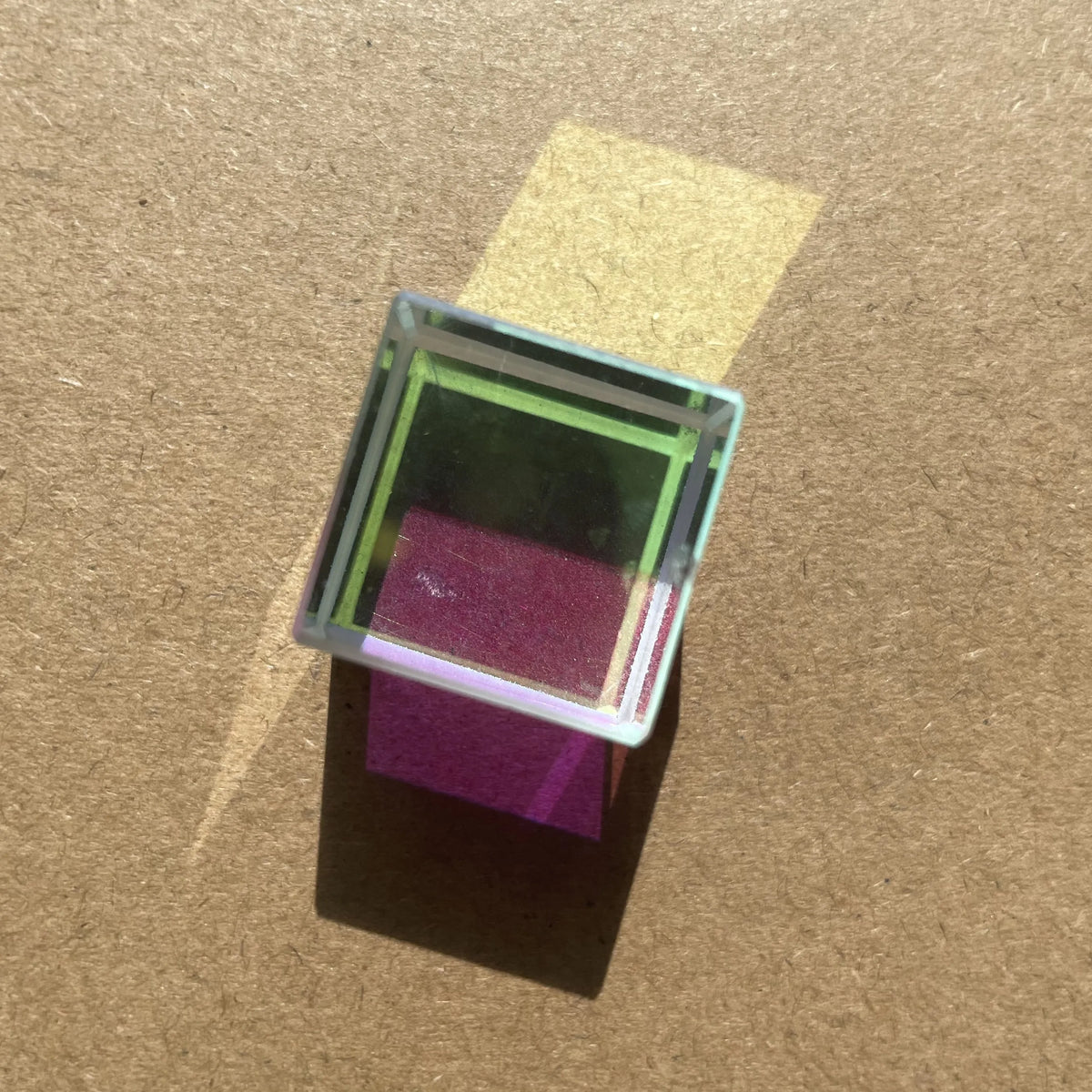 1pcs Science Magic Prism Cube 20mm Hexahedral Crystal Magic Cmy Cube 3D Color Cube Prism For Photography