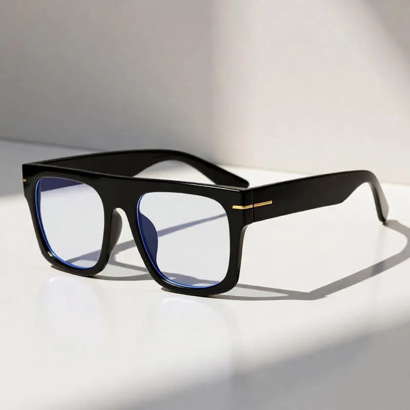 Large Square Anti Blue Light Reading Glasses Men Women Classic Designer Clear Presbyopic Eyewear Prescription Optical Glasses