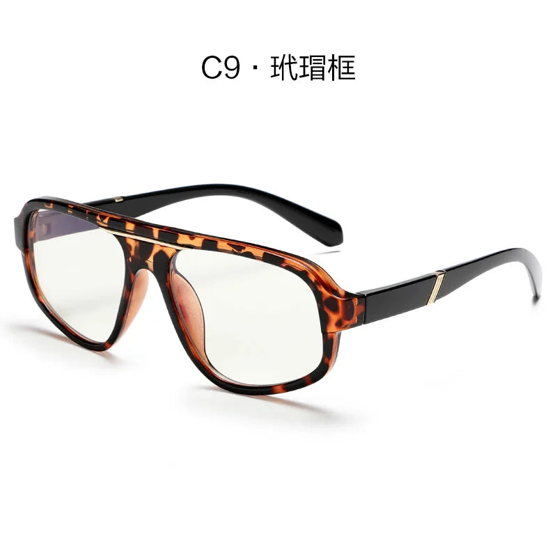 Classic Oversized Square Photochromic Anti Blue Light Reading Glasses Men Women Luxury Brand Computer Glasses Trendy TR90 Frames