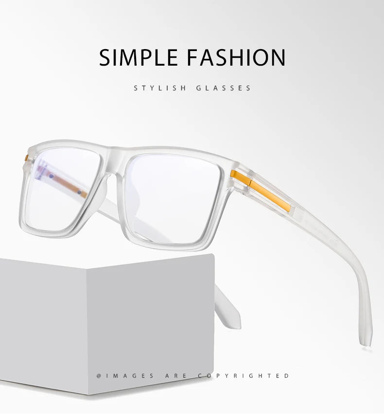 Men Optical Reading Glasses Prescription CR39 Lenses Myopia Eyewear Women Blue Light Blocking Computer TR90 Big Eyeglasses Frame