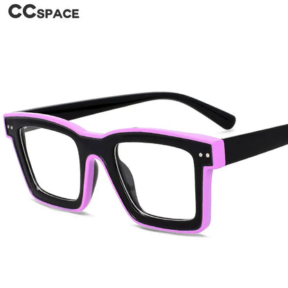55599 New Fashion Men Brand Designer Glasses for Ladies Anti Blue Retro Square Punk Frame Clear Computer Purple Eyeglasses
