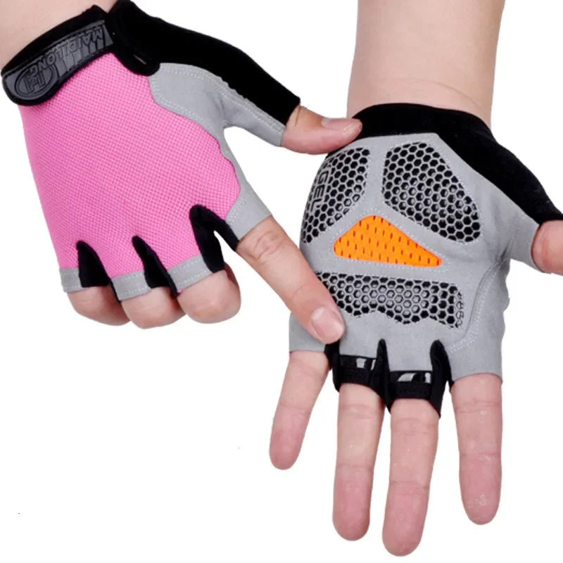 Gym Gloves Women Men Weightlifting Dumbbell Fitness Sport Training Exercise Gloves Non Slip Breathable Fingerless Cycling Gloves