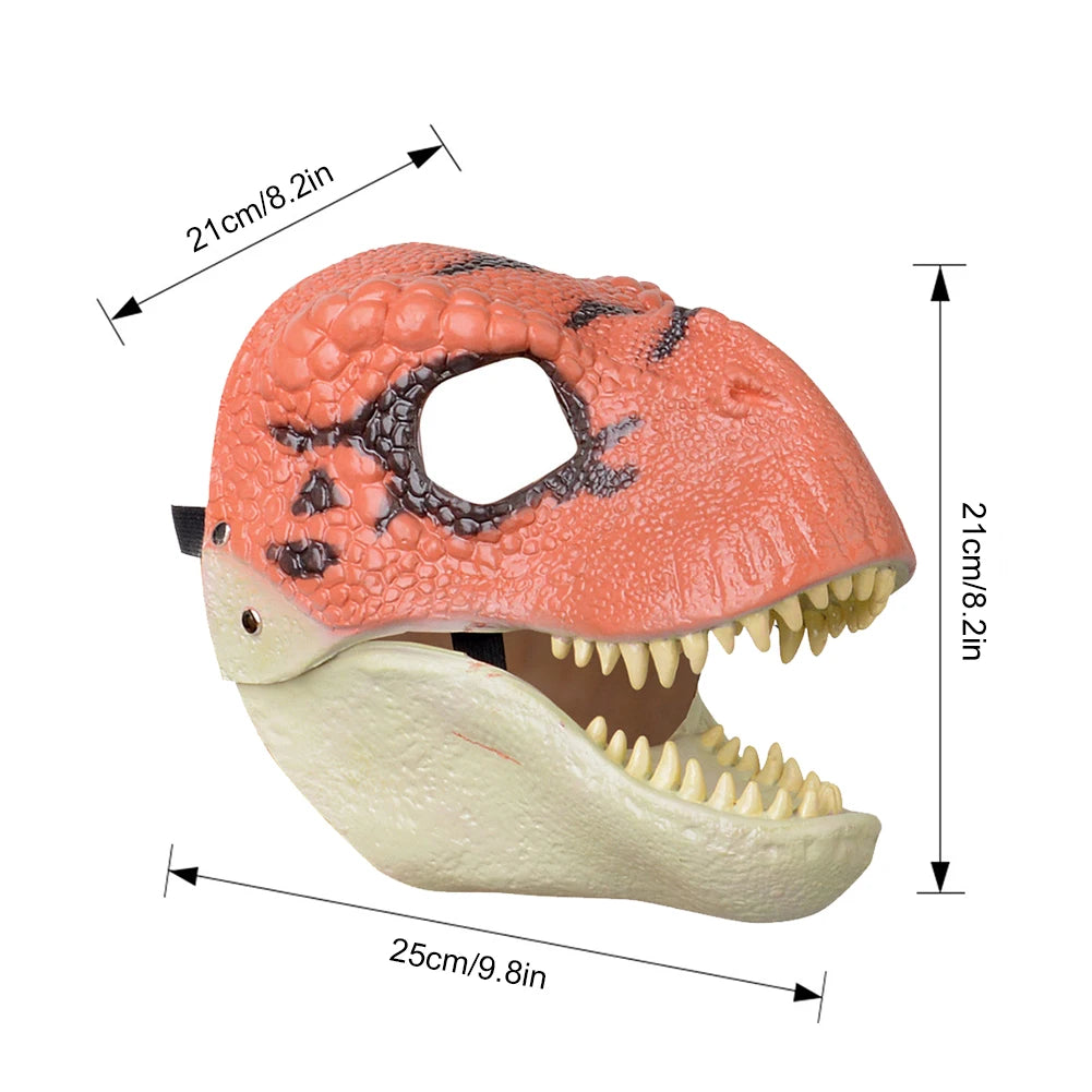 Halloween Dinosaur Mask Horror Dinosaur Headgear Raptor Scary Party Props Halloween Decoration Best Gifts for Kid Children