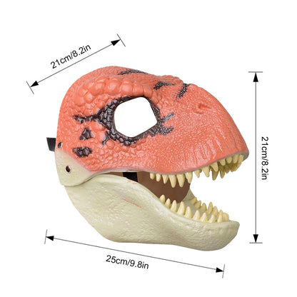 Halloween Dinosaur Mask Horror Dinosaur Headgear Raptor Scary Party Props Halloween Decoration Best Gifts for Kid Children