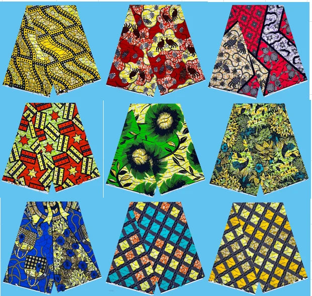 Ankara Fabric African Real Wax Print Cotton 100% New Design 2024 Tissus Wax Africain Patchwork Fabric For Dress 6yard Sales Soft