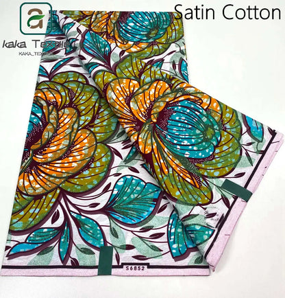 Latest African Grand Golden Wax Fabric Super Good Quality Women Pagne Flash Cotton Prints Batik Ankara Glitter Tissus 6yards