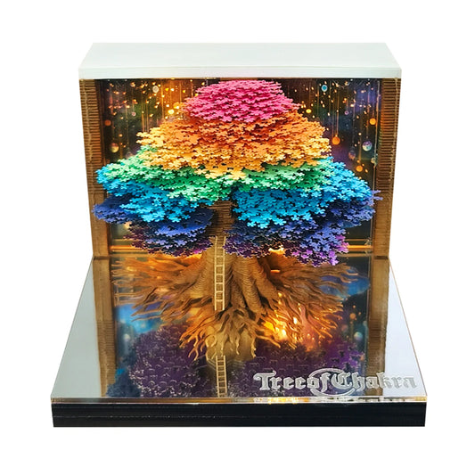 2026 3D Calendar Memo Pad Led Time Piece Calendar Tree of Chakra Desk Calendar Paper Carving Sticky Calendar For Christmas Gifts