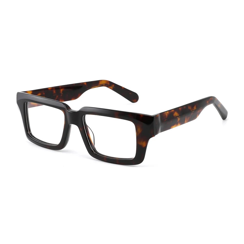 Thicken Acetate Glasses Frame Men Women Vintage Square Myopia Prescription Eyeglasses Frame Reading Glasses Luxury Brand Eyewear