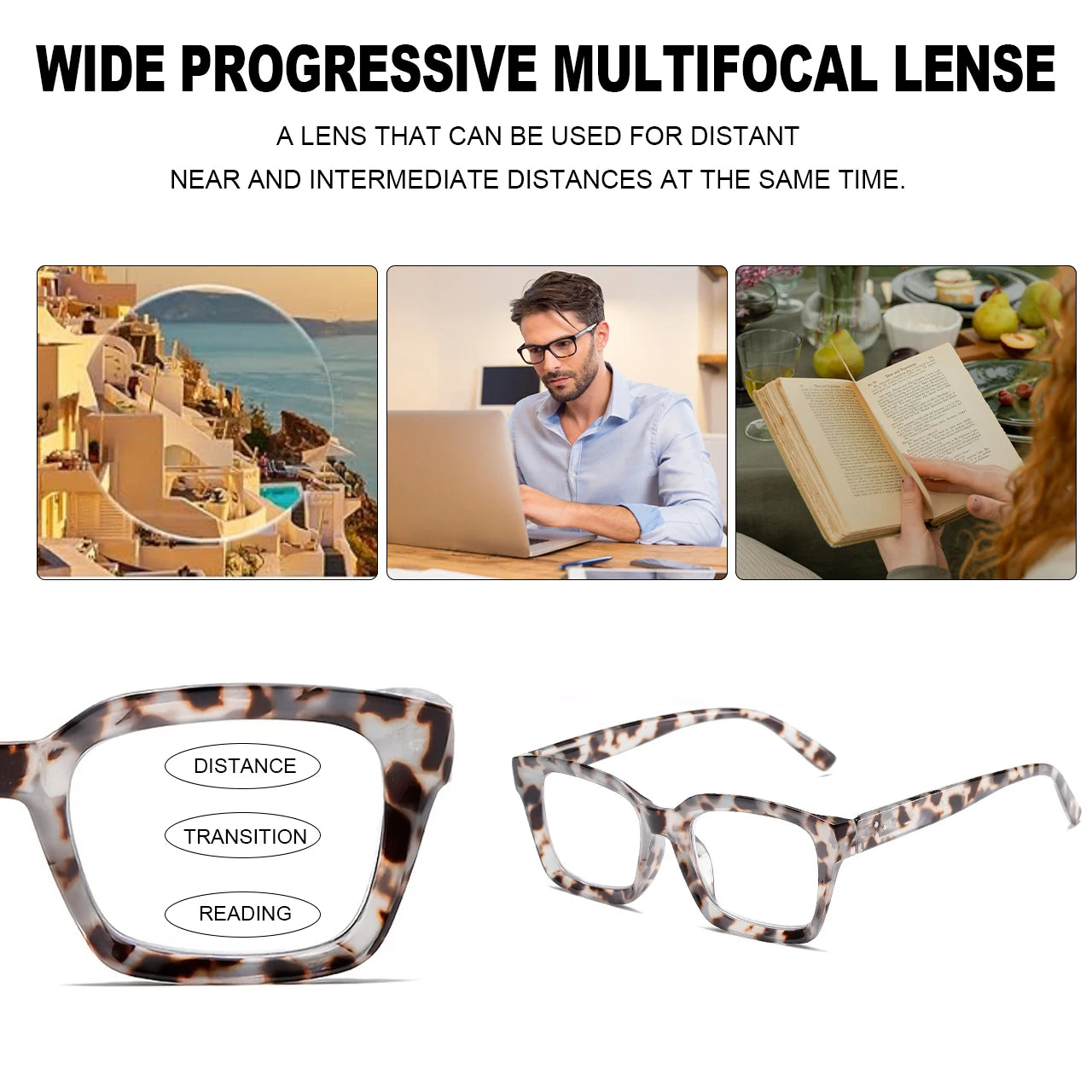 1pc Fashion Square Reading Glasses for Men Women Large Frame Presbyopia Eyeglasses High-definition Eyewear Paerde