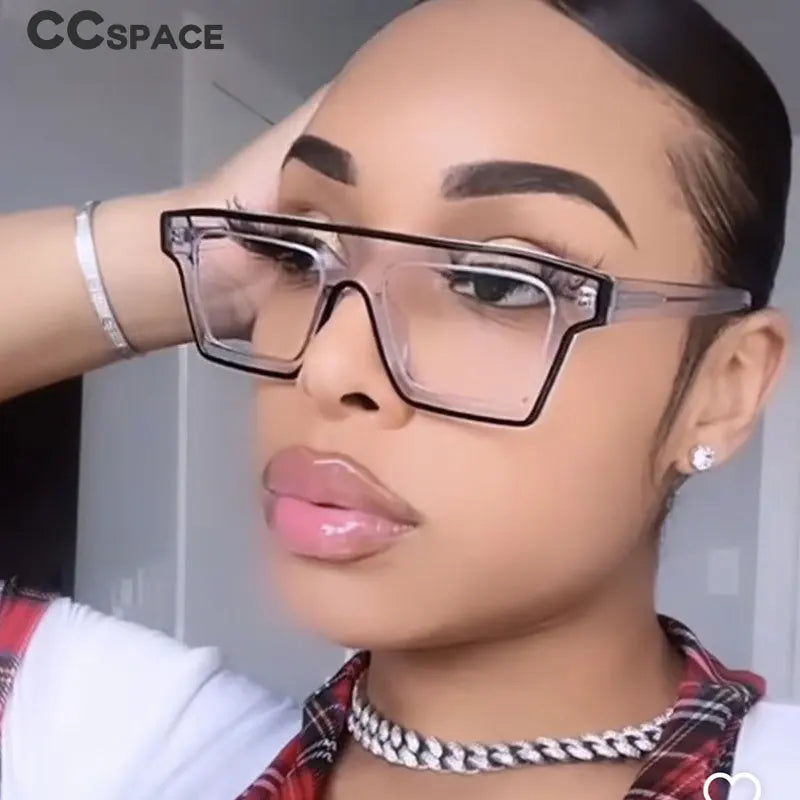 R56012 Oversized Rectangle Reading Glasses +1.00 +2.00 +3.00 Retro Eyeglasses for Hyperopia Glasses Presbyopia Eyeglasses