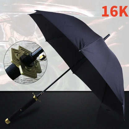 Anime Zoro Katana Umbrella Sword Long Hand Black Parasol Roronoa Zoro Knife Real Size Japanese Katana Sabre Umbrella Raincoa