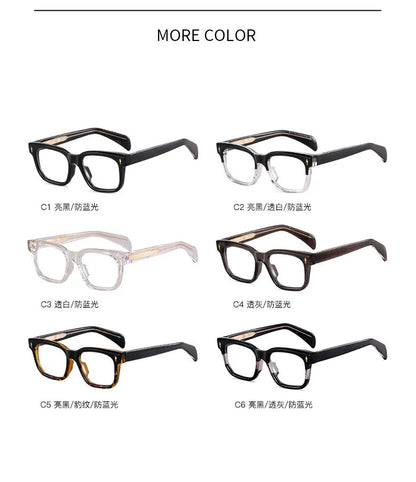 Brand Designer Fashion Square Reading Glasses Luxury Women Men Big Frame Magnifing Glasses Anti Blue Light Presbyopia Eyeglasses