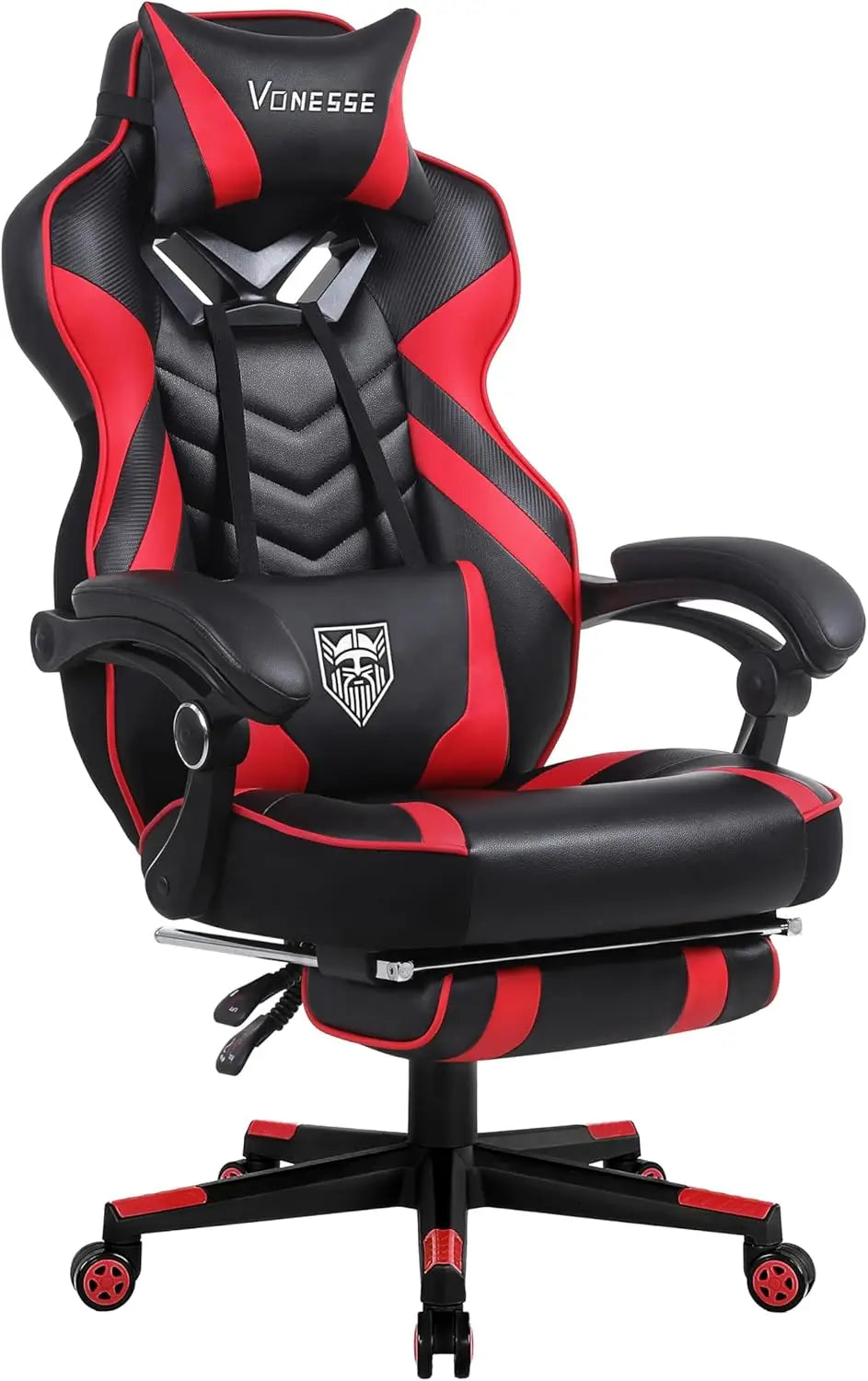 Gaming Chair, Big and Tall Gaming Chair with Footrest and Massage, Gaming Chairs for Adults with Lumbar Support