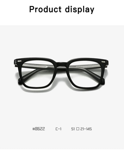 Transparent Square Men's Reading Glasses TR90 Large Frame Block Harmful Blue Light Myopia Prescription Glasses For Women