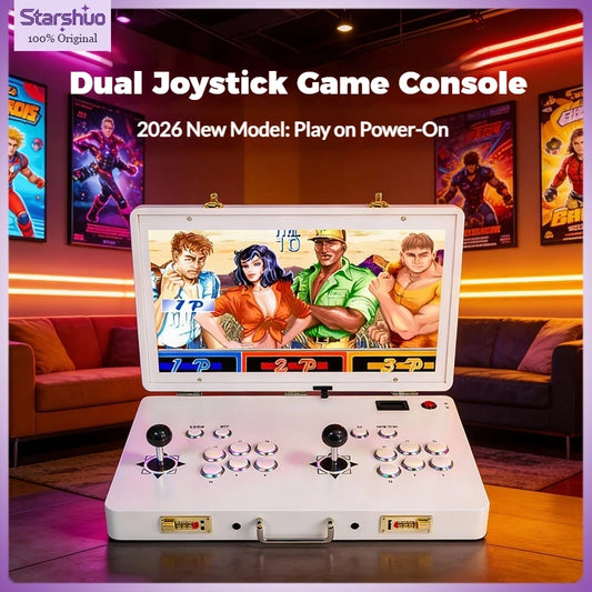 2026 New 14-inch Large Screen Home Game Console for Two-Player Fighting Built-in Games No Lag Street Fighter Arcade Game Console