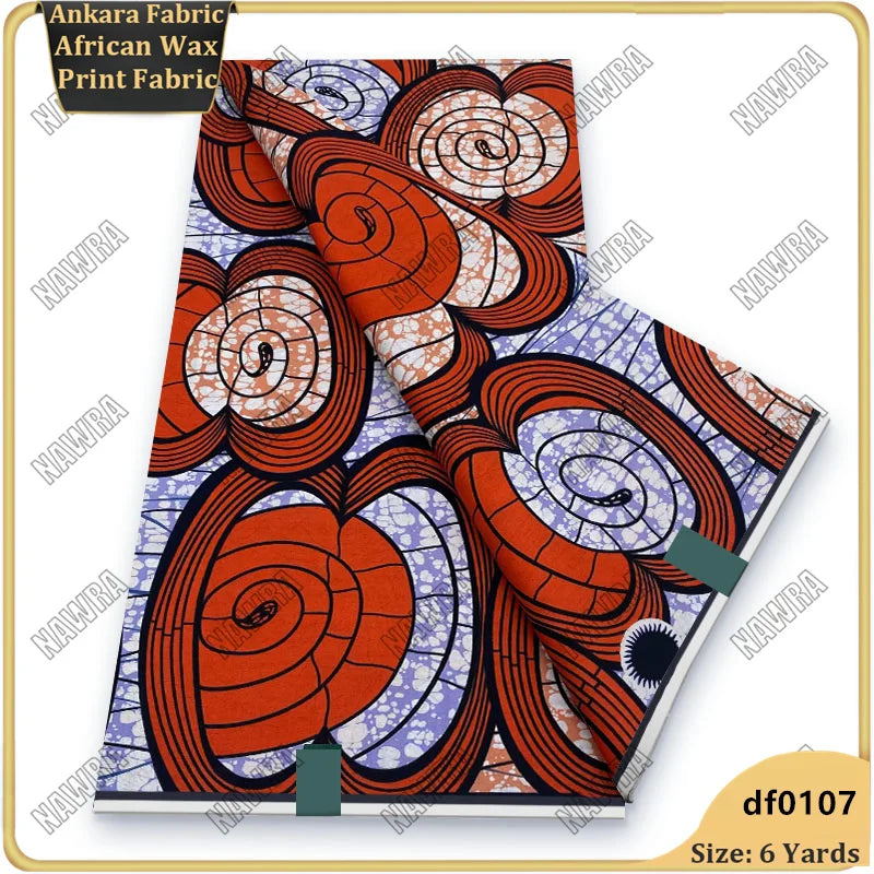 Fashionable African Real Wax Print Fabric 2026 Latest Design Ankara Wax Fabric Soft 100% Cotton Pagne Women Dress Loincloth ﻿