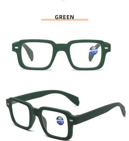 Fashion Women Reading Glasses Square Plastic Computer Anti-Blue Light Women Men Presbyopia Hyperopia Eyeglasses +1.0 +1.5 +2.0